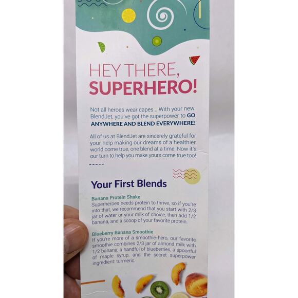 Authentic Blendjet Personal Blender pink/salmon color gently used once Complete - Picture 8 of 9